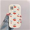 hdqICase Compatibile con Samsung Galaxy A12/M12 Bianco Cover | Ciliegia Custodia Onda Silicone Morbido