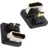 NFHK Adattatore 2 pezzi/lotto Up & Down Micro HDMI 1.4 maschio tipo D a HDMI femmina Port Saver adattatore di estensione angolare posteriore a forma di U opposta a 360 gradi
