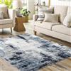 Livabliss Giulia Astratto Rectangle Tappeto | Azzurro cielo, Azzurro inchiostro, Carbone | 120x170cm | Soggiorno e Camera da Letto | Tessuto a Macchina Poliestere