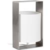 RL LIVE YOUR LIGHT Reality Leuchten Pail R55751007 - Lampada da tavolo in metallo nichelato opaco, paralume in tessuto, non incluso 1 x E27
