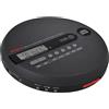 Aiwa PCP-1050 Black Lettore CD MP3 Portatile ESP 90sec Bluetooth Trasmitter Pile Ricaricabili 2xAA USB-C Custodia
