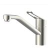 Lenz Mila 46060611 - Rubinetto da cucina in acciaio inox, altezza comoda e orientabile a 180°, con fissaggio rapido, superficie anti-impronte, ugello miscelatore di marca e cartuccia in ceramica