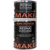 MAKE DESIGNED FOR YOU | Resina Epossidica Extra Resistente a Base Acqua, Finitura Opaca, Colore Nero, Certificato HACCP, Formato 0,75 litri