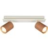 BRILONER - Plafoniera orientabile, attacco GU10, max 9 W, faretti soffitto, lampada soffitto, plafoneria, plafoniere, camera da letto, faretto, faretti cucina, 32 cm, Grigio caldo coffee