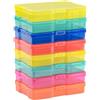 Vaessen Creative Scatole Plastica Porta Foto e Card - 8 Custodie Colorate 17 x 12 x 3 cm - Organizer in Plastica Trasparente per Cucito, Diamond Painting, Piccoli Accessori e Materiale Creativo