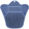 Fravsiu Shower Foot Scrubber, Silicone Back Scrub Mat, Non-Slip Suction Cup Base, Deep Cleaning Massage Bristles, Scrub Pad Tool for Tub, Apartment, Heel Body Care, 12.6x12.2x1.3 Inches