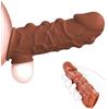LovezusouL Guaina realistica anti-scivolo con doppio foro - sleeve fallica riutilizzabile in silicone - supporto per erezione e stimolazione erotica intensiva