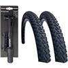 Baldwins Coppia di pneumatici Baldy's 26 x 2,25 nero per mountain bike off-road con manopole