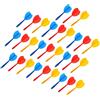 Pegciuho 30 Pezzi Set Combo Ricambio Freccette Alberi Durevoli Compatibili 6mm per Uso Domestico Gara Tempo Libero, Rosso Giallo Blu