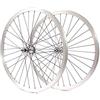 KHEbikes KHE Fixie - Set di ruote 700 C, 28, cerchione a doppia camera, 32 fori, argento, 30 mm di altezza, pignoni rigidi e liberi