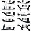 Generic Adattatore Freno a Disco in Lega di Alluminio per MTB Bici Elettrica, Supporto Pinza Freno PM a IS, Adattatore Lavorato CNC per Rotori da 160mm 180mm 203mm, Nero con Viti(B01-F160R140)