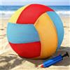 IHLOOTD Beach Volley Reticulate Ø 21 cm Pallone da Spiaggia Palla da Beach Volley Softy Volleyball Pallone Pallavolo per Interni e Esterni, Spiaggia, Giardino(Azzurro Chiaro, Rosso, Giallo)