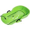 Wswqop Slittino Doppio Invernale per Bambini con Maniglie Antiscivolo, Freni, Corda in PETG, Adatto per Discese, Giardino E Attività All'aperto, VERDE