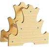 QLoztyse Porta Manubri Realizzato in Legno E Dotato di Tre Livelli Supporto Duraturo Rack Compatto Facile da Montare Adatto per Allenamento a Casa, S