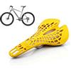 HERCHR Sella per Bici Scavata, Cuscino per Sedile in Stile Ragnatela in Plastica Accessori per Biciclette per Ciclismo su Strada da Montagna(Giallo)