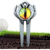 Generic Divot Tool e marcatore per palline, gadget compatto 3D a lunga durata, strumento di riparazione per palline da golf, per principianti, familiari, , uomini, donne, corsi di manutenzione, pratica