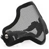 VILLCASE Maschera Mezza Faccia Nera in Rete con Filo D'acciaio Resistente, Design Traspirante e Ventilazione Completa per Sport All'aperto e Giochi Cs