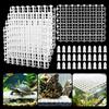 PH PandaHall Set di 12 divisori per acquario, divisori per acquario, in plastica PP bianca, divisori inferiori per acquario, pannelli isolanti per acquario, decorazione per allevamento di pesci, 26,4