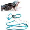 CQJ Guinzaglio regolabile per rettili, lucertola, tartaruga, lucertola, cintura di trazione per animali domestici, accessorio morbido, per piccoli animali domestici, per esterni, colore blu