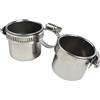 Beaupretty Contenitore Accessori Mangiatoia in Pappagalli e Acciaio Inossidabile Doppia Tazza Resistente e Grande Capacità Voliere Uccelli