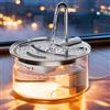 TOMXCUTE Fontanella per Gatti in Vetro 2,5L con Rubinetto