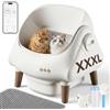Devoko Lettiera Gatto Autopulente, Controllo tramite APP, Aperta Lettiera Automatica Gatto, XXL, per Gatti fino a 15 kg, Autopulizia per 15 Giorni, Adatta per Famiglie con Più Gatti