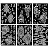 HOWAF 6 Fogli Tatuaggi Temporanei Stencil Tatuaggi Temporanei Donna, Stencil Tatuaggio Temporaneo Stencil per Tatuaggi Glitter Corpo Tatuaggio Stencil per Donne Mani Dita Bambini Adulti