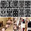 XMASIR 10 fogli di stencil temporanei per tatuaggi all'henné