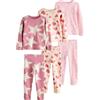 NEXT Ragazza Confezione da 3 Pigiami Comodi Rosa/Bianco 9 Mesi-12 Mesi