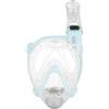 CRESSI dal 1946 - Prince Full Face Mask - Maschera Integrale CO2 Sicuro Grande Visione Snorkeling, Anti Fog, Facciale Comfort, Valvola Scarico e Snorkel Dry - Trasparente/Ciano - Junior