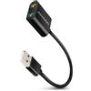 AXAGON Cavo Usb Audio Axagon Usb 2.0 Stereo 15cm Nero [ADA-12]