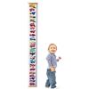 JZK Tabella di misurazione dell'altezza da appendere alla parete dei bambini, motivo auto, tabella di altezza arrotolabile per camera dei bambini, decorazione da parete per bambini, tabella di