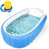AUYAO Vasca da Bagno Portatile per Bambino, Bagnetto Gonfiabile, Antiscivolo Gonfiabile Vasca da Bagno da Bambini e Neonati, con Pompa, Portatile Vaschetta Bagnetto Neonato per Viaggio