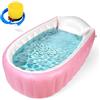 AUYAO Vasca da Bagno Portatile per Bambino, Bagnetto Gonfiabile, Antiscivolo Gonfiabile Vasca da Bagno da Bambini e Neonati, con Pompa, Portatile Vaschetta Bagnetto Neonato per Viaggio
