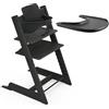 Stokke Seggiolone Stokke Tripp Trapp Quercia (Nero) con vassoio Stokke (Nero) - Sedia Tripp Trapp, Baby Set 2 per 6-36 mesi, regolabile, ergonomico e facile da pulire