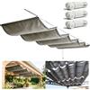 PORFOYO Tenda da sole retrattile, 1 x 2 m, copertura per ombra regolabile, ad onda retrattile, tenda da sole in pergola, impermeabile, protezione dai raggi UV, per pergola, giardino