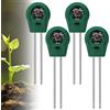 GAOUTO 4PCS Misuratore di umidità del Suolo, 3 in 1 pHmetro del Suolo, Tester per Il Suolo, 1Pezzi Misuratore PH Terreno, Misuratore di Terreno Giardino, Adatto Orti Iardino, Fattoria, Prato