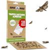 Super Ninja Trappole Antitarme Alimentari Confezione da 10 - Trappola Anti Tarme Alimentari a Feromoni Altamente Efficaci - Ideali per Cucina, Dispensa & Credenza - Durata fino a 3 Mesi