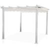 Decor Space Decorspace Telo di ricambio per gazebo Astoria copertura in poliestere pergolato moderno 3 x 4 mt Bianco