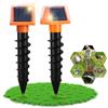 CSYY Ultraschall Mäuseabwehr 2 pacchetto, Solar Maulwurf Distribuire coperto 200m² per Dispositivo a Partire Dall'ideale 360 ° Mouse Defense Casuale 6 Diversi Impulsi Sonori LED luce Distribuire Topi Ragni
