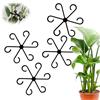 CYXZMYA 4 supporti per piante, colore nero, in 4 misure, per piante da interno, per ortensie, pomodori, piante rampicanti.