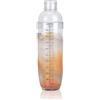 Agatige Shaker per cocktail da 1000 ml, shaker in plastica trasparente, mixer per bevande da cocktail, shaker per tè con bolle di ghiaccio, tazza per bottiglia con bilancia per bar di casa (1000ml)