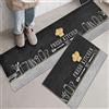 LIBRNTY 2 pezzi Tappetini da Cucina, Antiscivolo, passatoia Lavabile, Impermeabile, Resistente all'olio Durevole zerbino per interni, 40 * 60cm+40 * 120cm