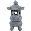 Marchfunny Lanterna a pagoda a energia solare zen per prato, terrazza o cortile, con tecnologia solare autocaricante e design classico a forma di pagoda (luci per camino)