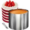KITDAHOM Anello Regolabile per Torte - Stampo da Forno Rotondo 15 cm di Altezza Ø 16-30 cm - Acciaio Inox - Resistente al Calore, Stabile, con Scala - Per Cottura, Decorazione e Modellatura di Torte