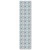 Panorama Tappeto in Vinile - Tappeti in PVC Grandi - Tappeto da Cucina, Corridoio e Soggiorno - Modello Cudillero Blu 60x250 cm