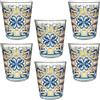 NAMAI - Set 6 Bicchieri Colorati Vetro, 325 ML, Design Unico, Adatti alla Lavastoviglie e Microonde, Vetro Resistente, Colori Vivaci, Idea Regalo (Vietri)