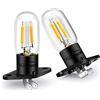 Ruiandsion Lampadina a Microonde Z187 Base 240V 2A 25W LED Lampadina a Microonde per Lampada a Microonde Forno a Pera, Giallo (Confezione da 2)