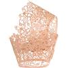 QUARKZMAN 50 Pezzi Fodere Per Cupcake A Pizzo Per Torte Rosa Chiaro | Con Design A Farfalla Traforata Fodere Per Cupcake Artistiche, Per Anniversari Compleanni Matrimoni Feste, Di Carta