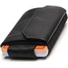 Fa.Volmer ® Portamonete da uomo in vera pelle | portamonete con chiusura lampo/bottone automatico | Colore: nero | serie di modelli Vista, Nero , Vista 2, Minimalista